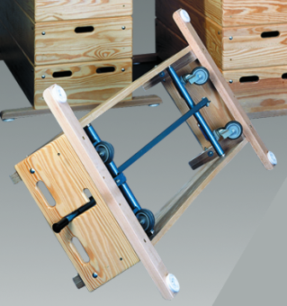 Transport wheels vaulting box 