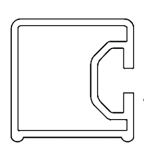 Alu-Upright Profile GETRA 40x40mm 